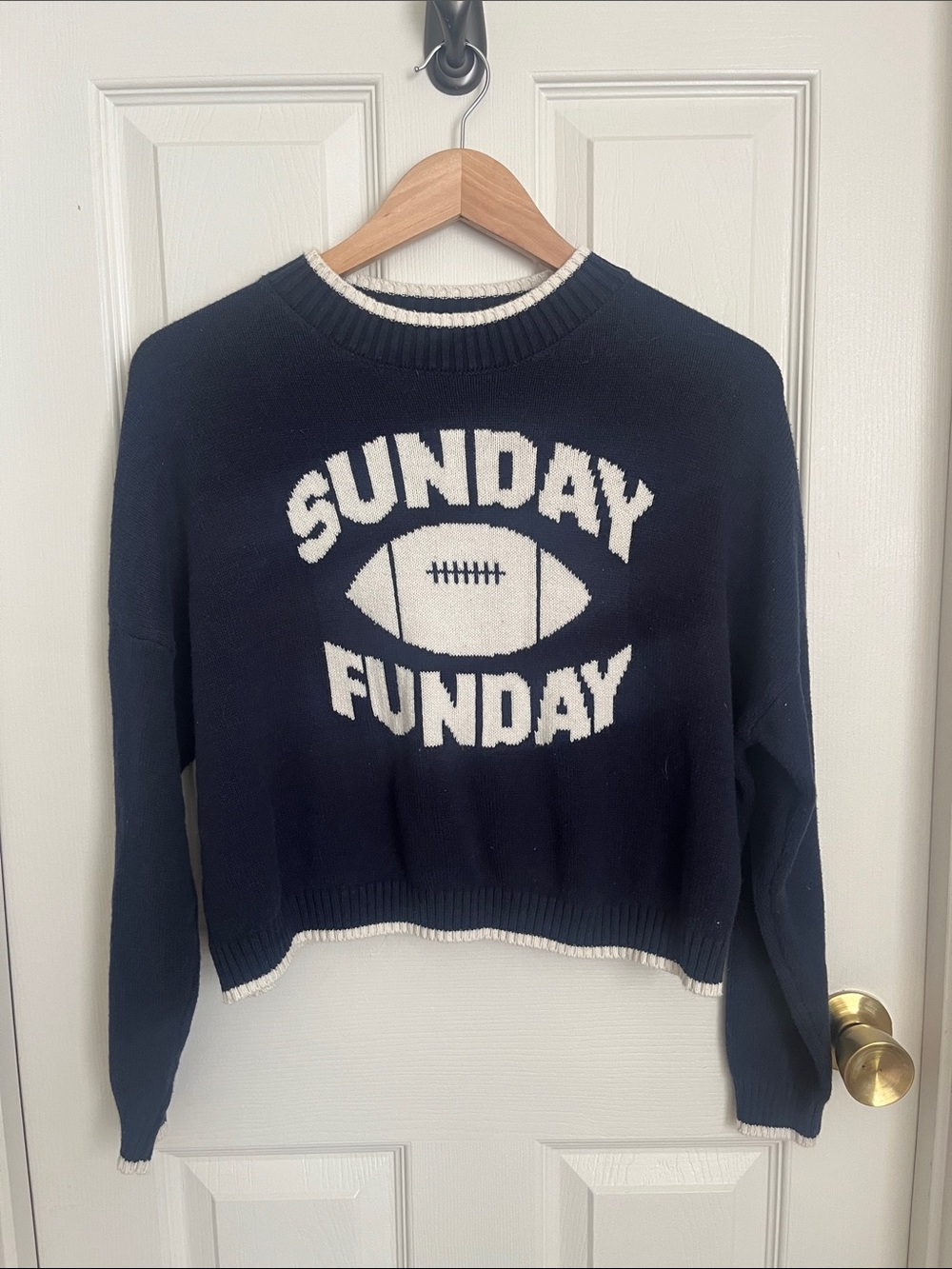 Jessica Simpson "Sunday Funday" Crewneck Sweater Size S